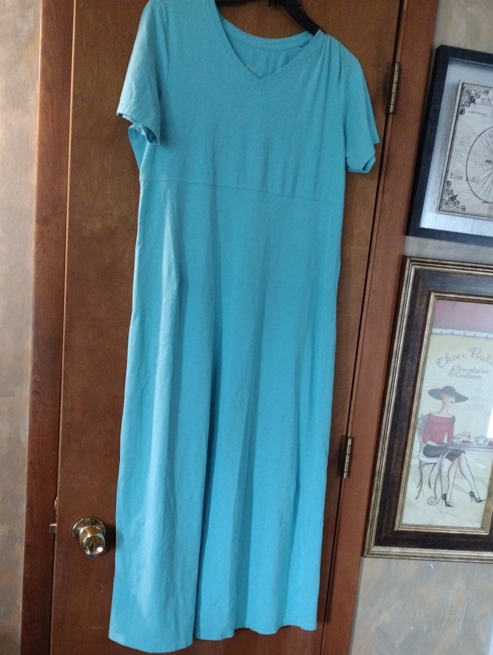 Everyday V-Neck Turquoise Maxi Dress